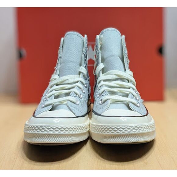 Converse Chuck 70 Archive Stars Rainwashed Grey Unisex High Top Sneakers NIB - Picture 6 of 14